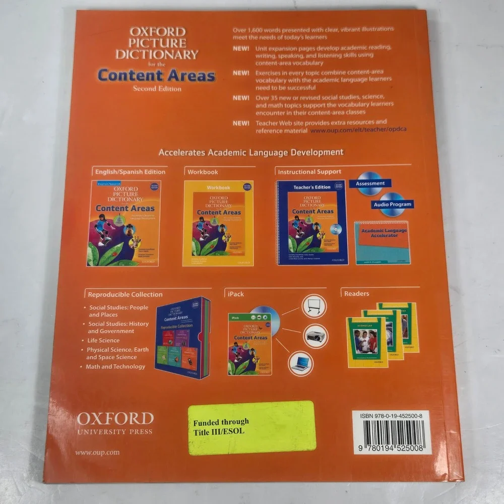 Oxford Picture Dictionary‎ for the Content Areas 2nd Edition Kauffman Apple 2010